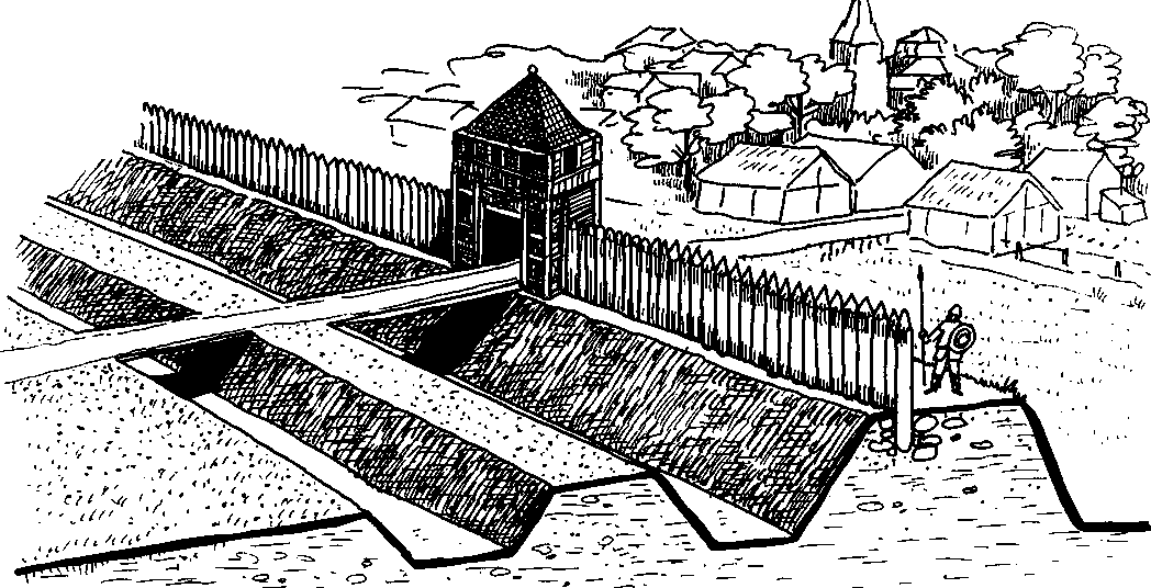 Назовите город с которым связано оборонительное. Палисад фортификация. Фортификация древней Руси. Палисад оборонительное сооружение. Оборонительные сооружения древней Руси.